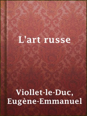 cover image of L'art russe